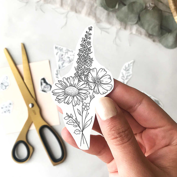 Wildflowers and Butterflies - Temporary Tattoos
