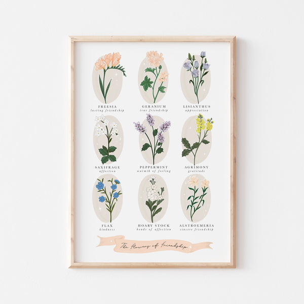 Floriography Friendship Flowers - Temporary Tattoos