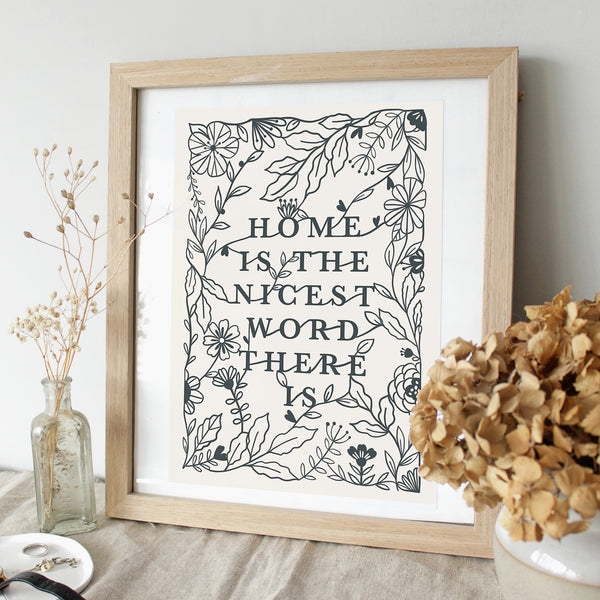 Home is the Nicest Word there Is - Print