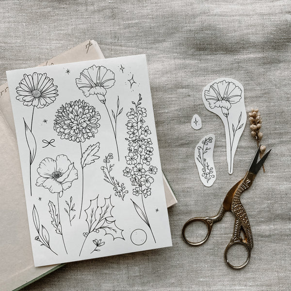 Birth Flowers July to December - Temporary Tattoos