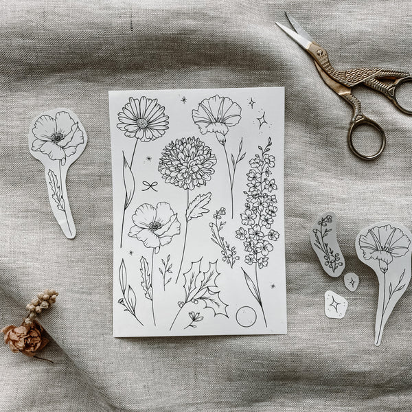 Birth Flowers July to December - Temporary Tattoos