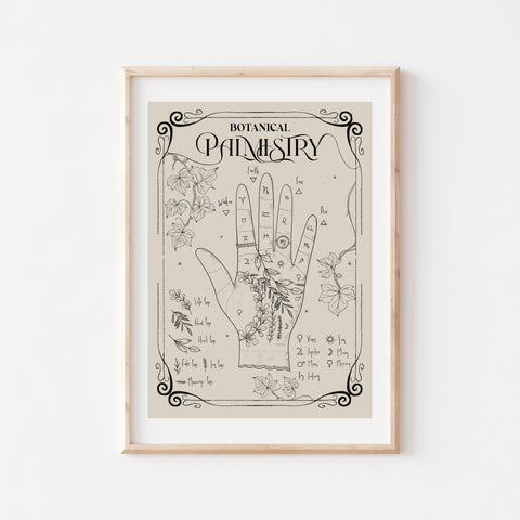 Botanical Palmistry Print